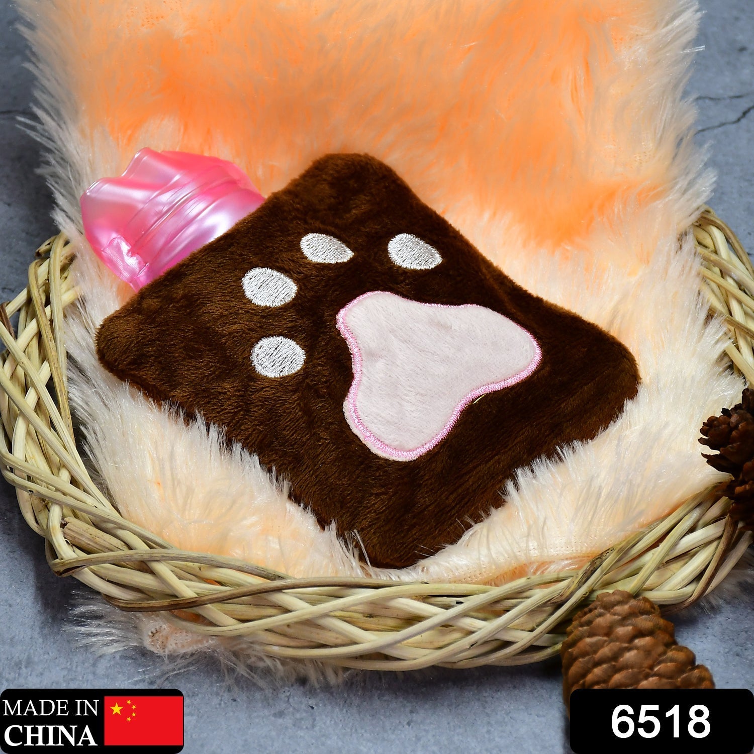 6518 Paw Print small Hot Water Bag with Cover for Pain Relief, Neck, Shoulder Pain and Hand, Feet Warmer, Menstrual Cramps. 6518 Paw Print small Hot Water Bag with Cover for Pain Relief, Neck, Shoulder Pain and Hand, Feet Warmer, Menstrual Cramps.